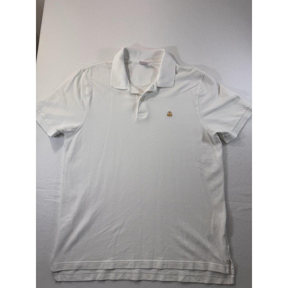 Brooks Brothers 1818 Mens Performance Polo XL White Original Fit Pima Cotton EUC
